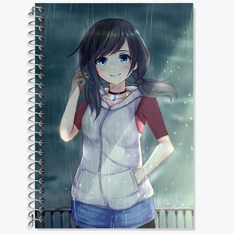 دفتر زبان 50 برگ خندالو مدل سه خط طرح هینا انیمه تغییر آب و هوا با تو کد 17614