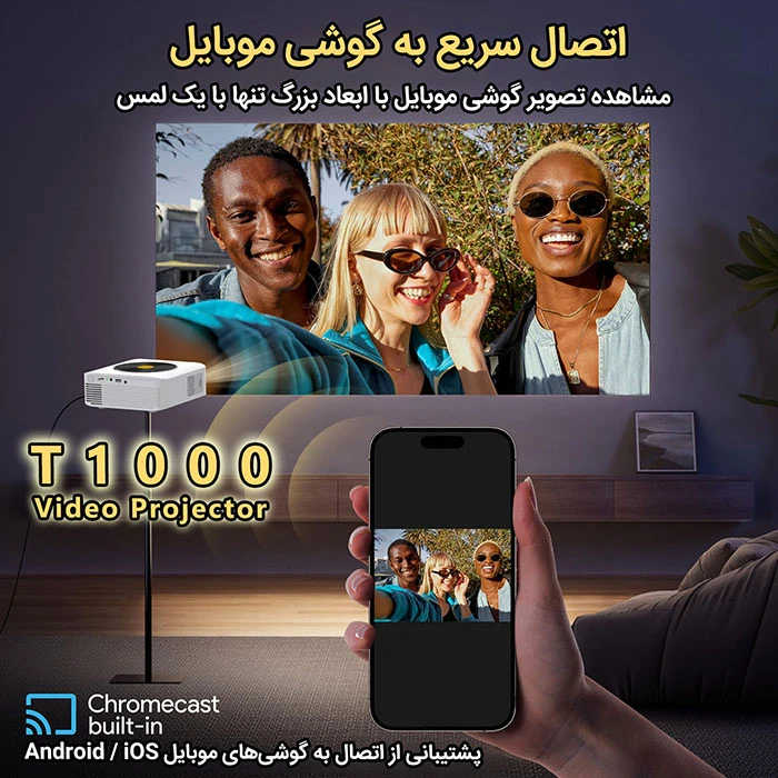 عکس شماره 4 : ویدئو پروژکتور مدل t1000 با رزولوشن 4096x2160|4k