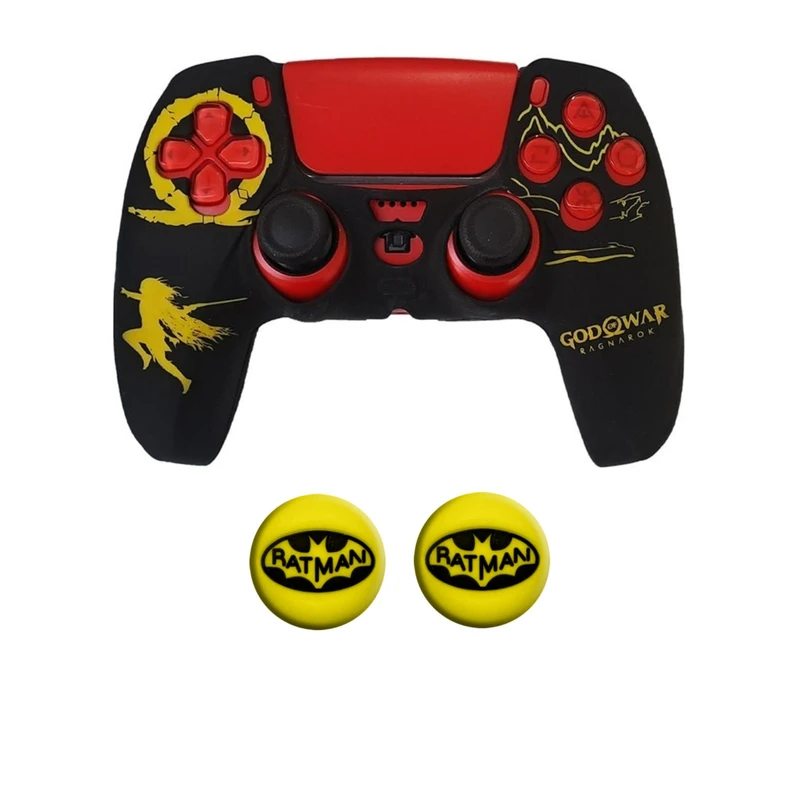 محافظ دسته بازی پلی استیشن۵ مدل GOW32 به همراه روکش آنالوگ بسته دو عددی 