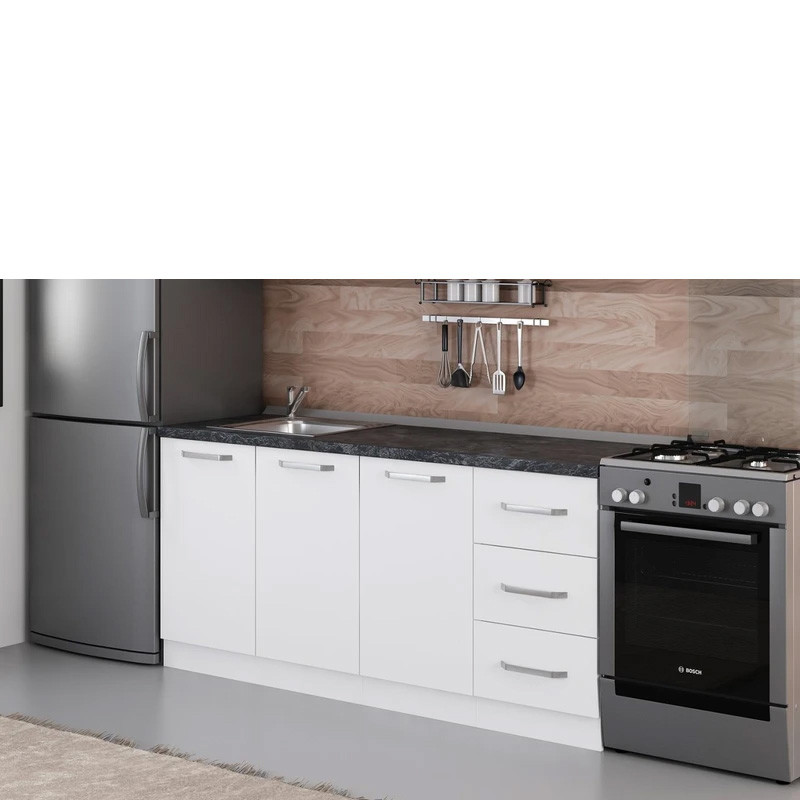 کابینت زمینی فلفور کابینت مدل 180 cm مجموعه 3 عددی