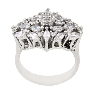 انگشتر نقره زنانه بازرگانی میلادی مدل فانتزی کد AWR_731