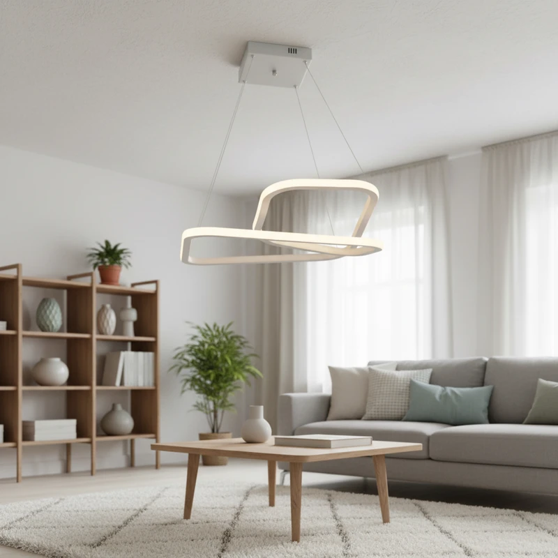 لوستر 2 شعله نور از ما رشکان مدل TUDELI/SQUARE/H