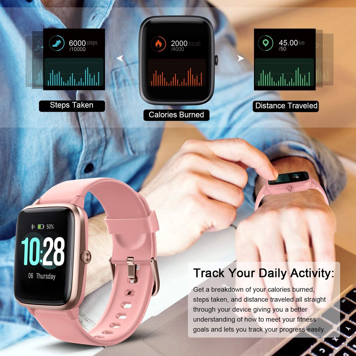 ساعت هوشمند لتزفیت مدل ID205L -  - 10