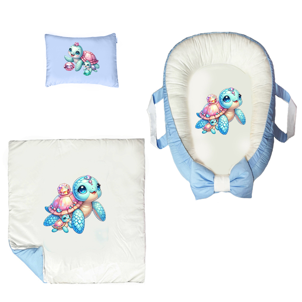 سرویس خواب 3 تکه نوزاد پادآفرین مدل گارد محافظ طرح دخترانه کد PG056