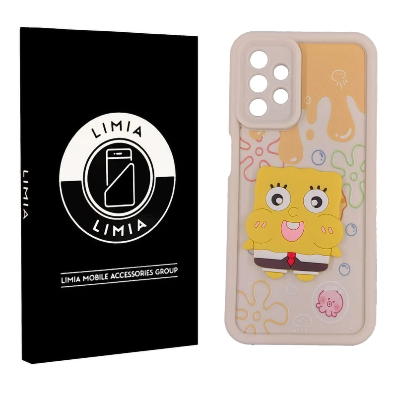 کاور لیمیا مدل سولید لنزدار طرح عروسکی برجسته مناسب برای گوشی موبایل سامسونگ Galaxy A13 4G/A32 5G/A23