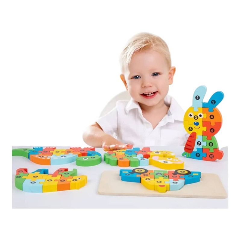 پازل آموزشی مدل چوبی طرح ماشین پلیس