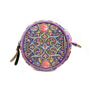 کیف دستی ترمه طراحان ایده مدل دایره ای  کد ۰۵۲۳