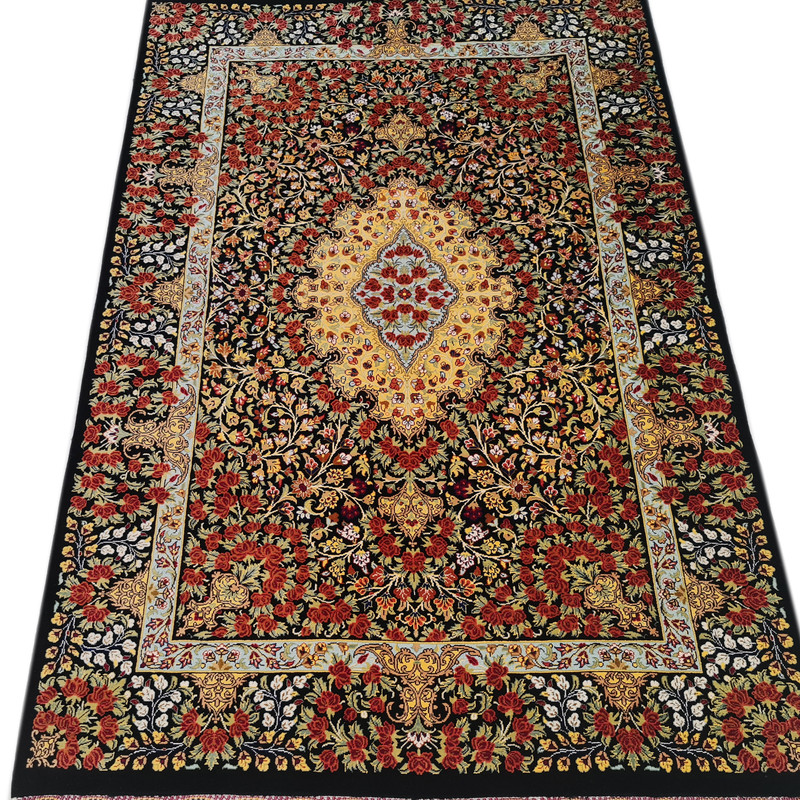 فرش دستبافت یک متری قم حاجی رحیمی کد 842 فرش دستبافت یک متری قم حاجی رحیمی کد 842