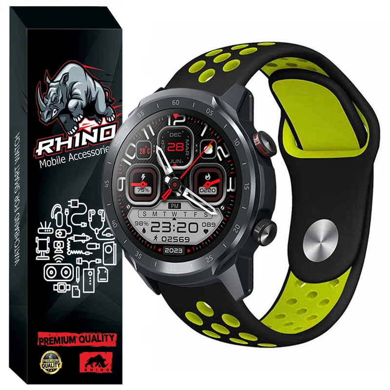 بند راینو مدل Nik Sport مناسب برای ساعت هوشمند میبرو Mibro Watch A2