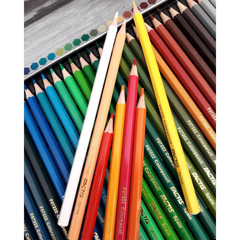 مداد رنگی 50 رنگ فکتیس طرح منظره غروب