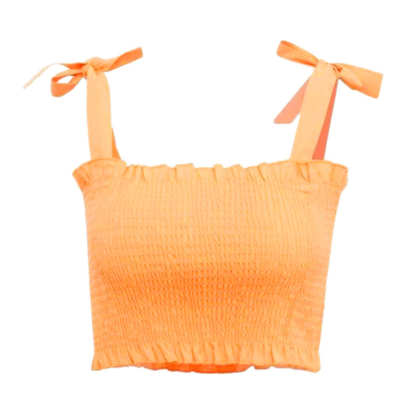 کراپ‌تاپ زنانه مدل آندریا رنگ نارنجی 