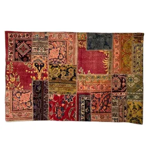 کلاژ فرش دستباف 1.5 متری مدل وینتج کد 43