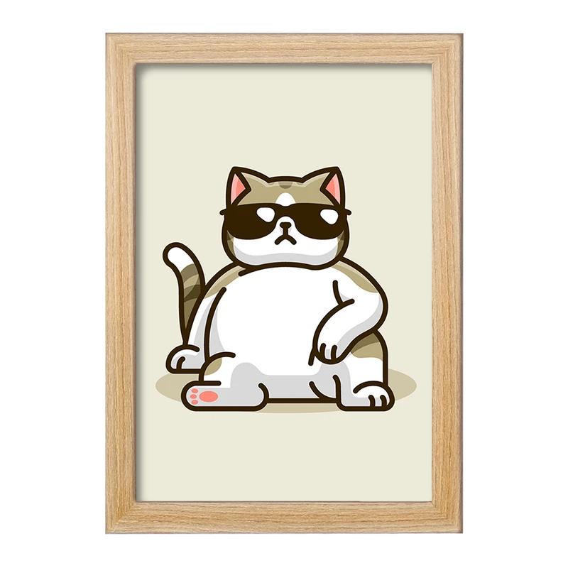 تابلو خندالو مدل حیوانات بامزه گربه کد 28353