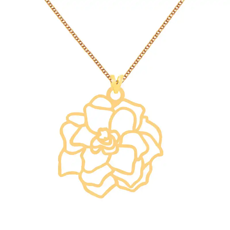 گردنبند طلا 18 عیار زنانه کرابو مدل گل Kr72743