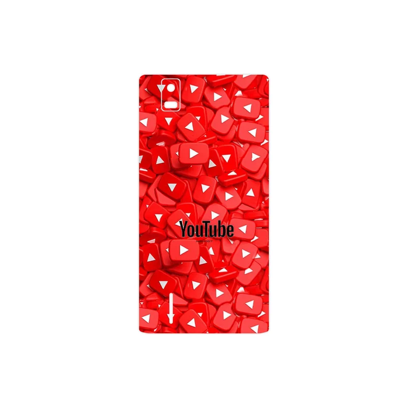 برچسب پوششی ماهوت مدل Youtube مناسب برای گوشی موبایل هوآوی Ascend P2