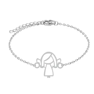 دستبند زنجیری زنانه هایکا طرح دختر بچه کد zd.h 382