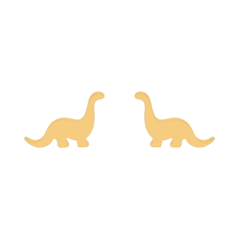 گوشواره میخی طلا 18 عیار زنانه درگونه مدل دایناسور