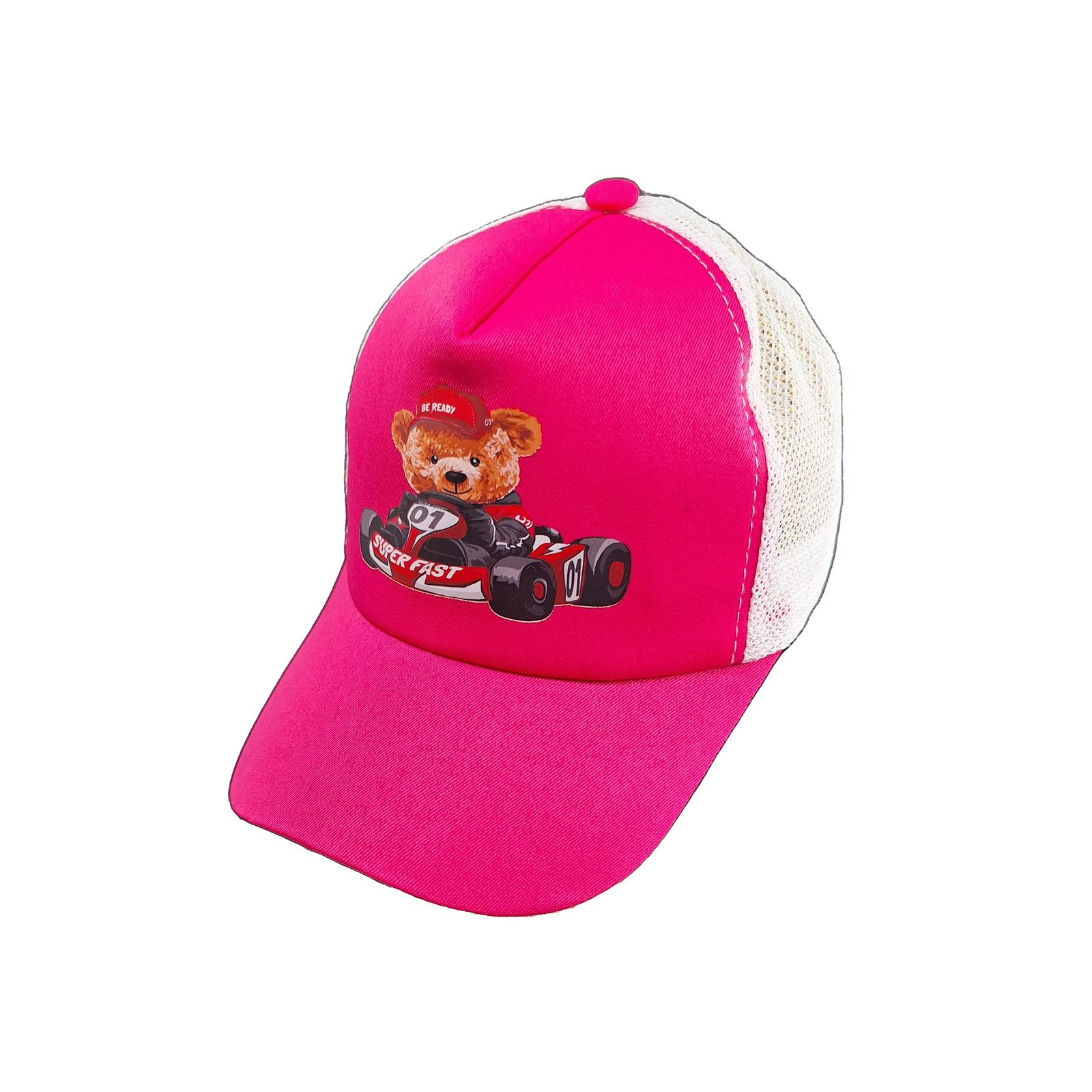 کلاه کپ بچگانه مدل SUPER FAST کد 1229 رنگ صورتی -  - 3