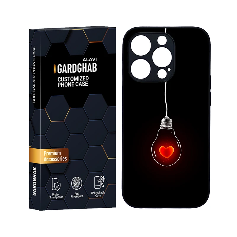 کاور گارد قاب علوی مدل دورژله ای عاشقانه مناسب برای گوشی موبایل اپل iPhone 14 Pro