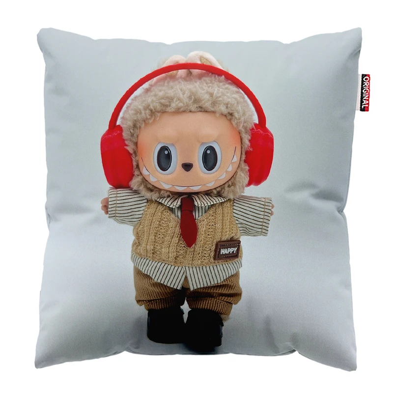 کوسن پاد آفرین مدل عروسک لبوبو کد PK301704 سایز 30*30 سانتی متر