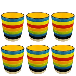 لیوان چینی مدل رنگین کمان بسته 6 عددی