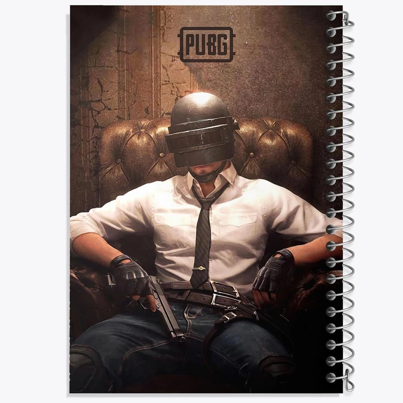 دفتر ژورنال نویسی 50 برگ خندالو مدل نقطه ای طرح بازی پابجی PUBG کد 3783