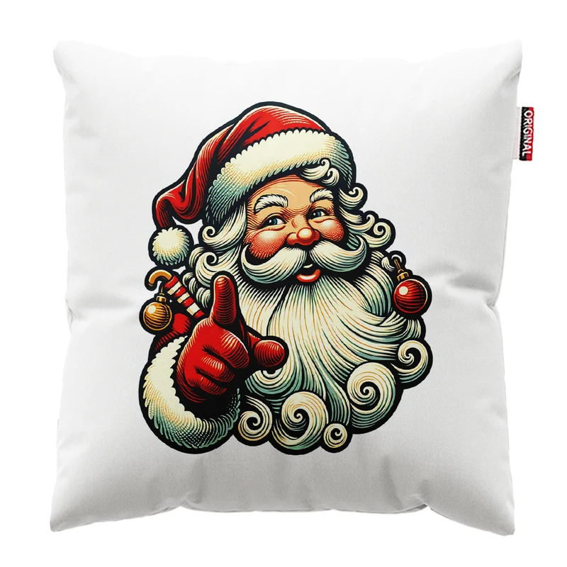 کوسن پاد آفرین مدل کریسمس طرح بابانوئل کاج گوزن آدم برفی کد PK302631 سایز 30*30 سانتی متر