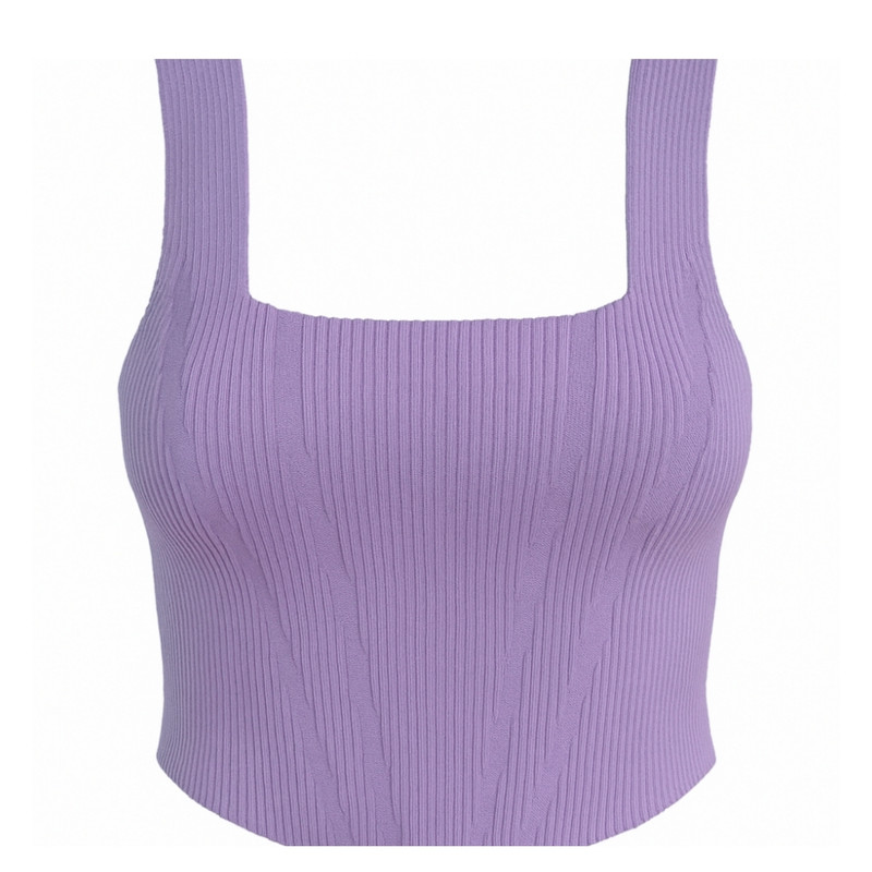 کراپ تاپ زنانه مدل یقه خشتی