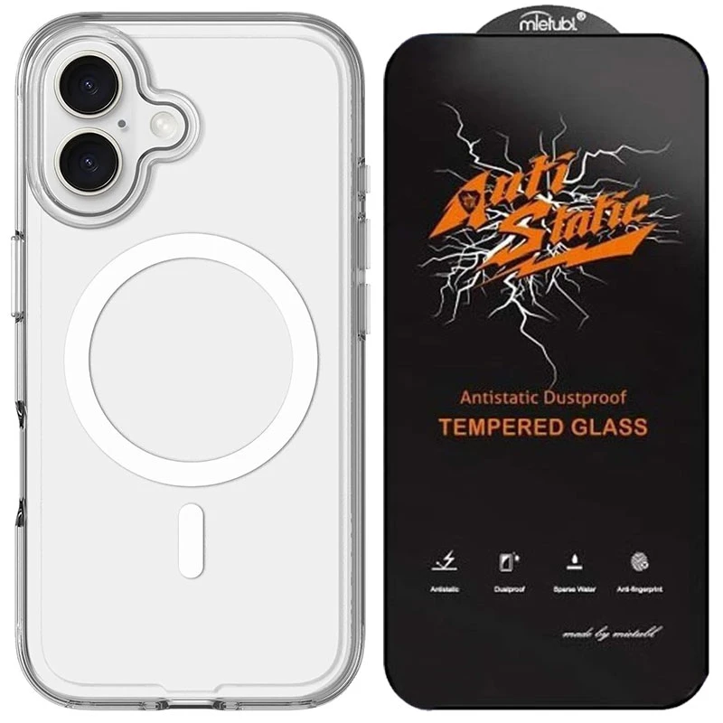 کاور مسیر مدل Clear Magsafe Glsix مناسب برای گوشی موبایل اپل Iphone 16 به همراه محافظ صفحه نمایش