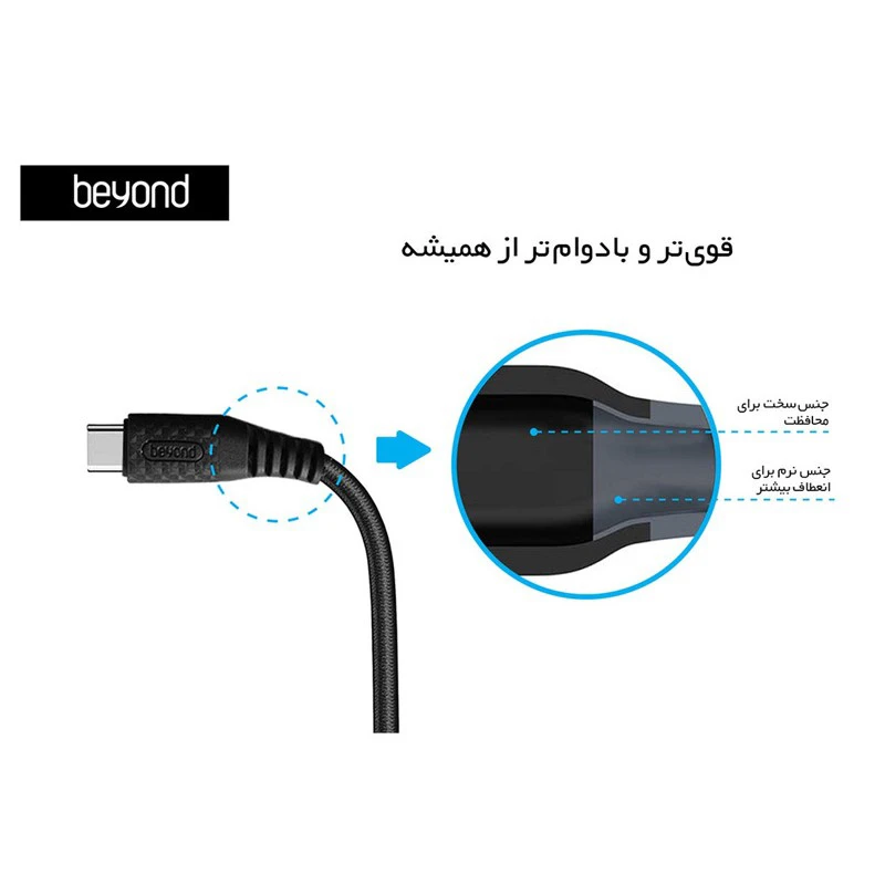 کابل تبدیل USB به USB-C بیاند مدل BA-311 طول 2 متر عکس شماره 5