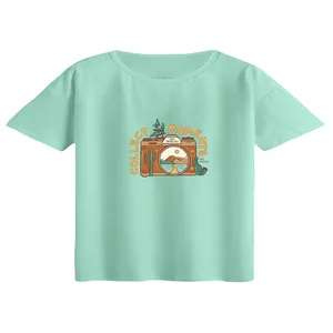 کراپ تی‌شرت آستین کوتاه زنانه کد 02