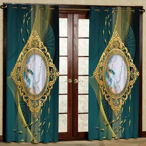 پرده مدل طرح دار هازان پانچی کد 2440 سایز 140x200 سانتی متر