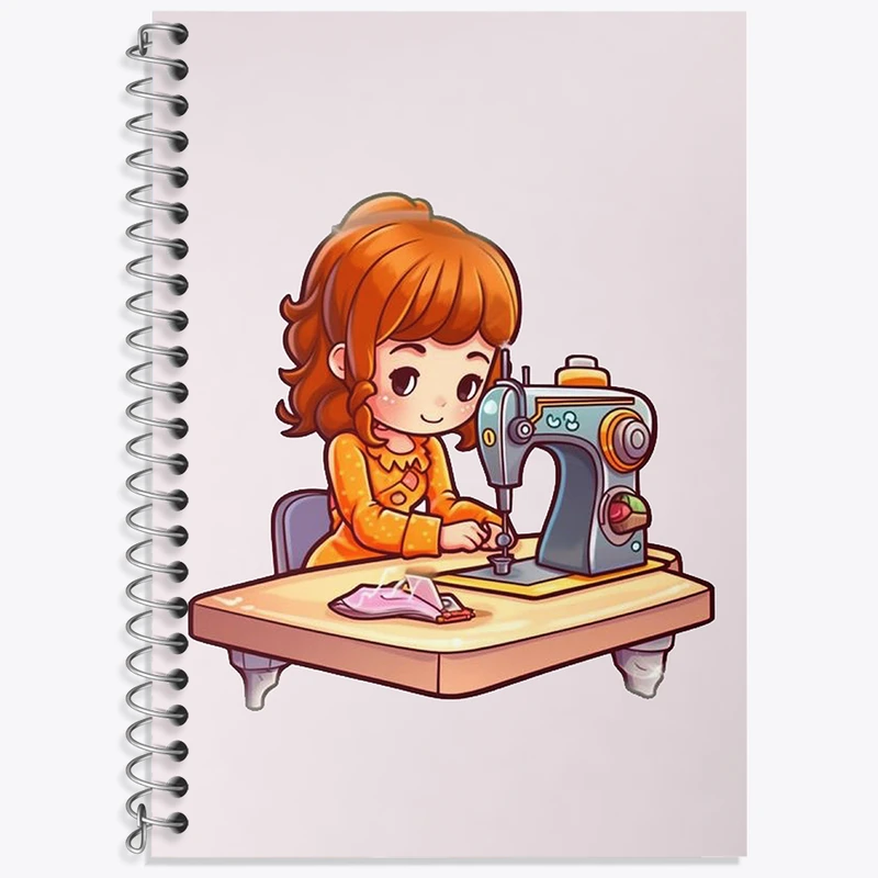 دفتر نت موسیقی 50 برگ خندالو طرح دختر خیاط کد N2019