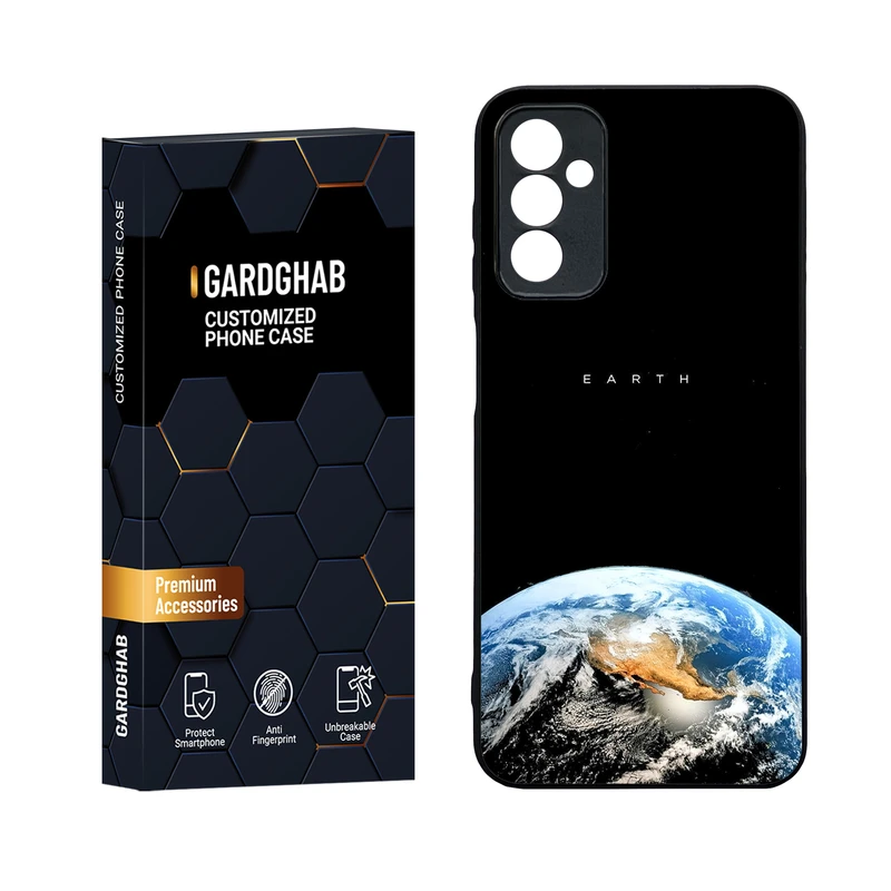 کاور گارد قاب مدل دورژله ای پشت گلس کهکشان مناسب برای گوشی موبایل سامسونگ Galaxy M13 4G