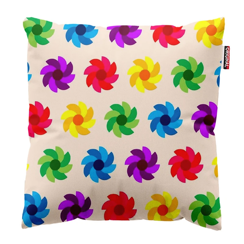 کوسن پاد آفرین طرح رنگی کد 3763 سایز 30*30 سانتی متر