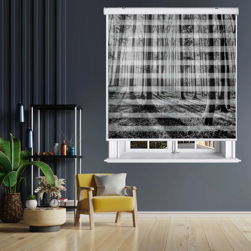 پرده زبرا زیو کد L5062 سایز 150X150 سانتی متر