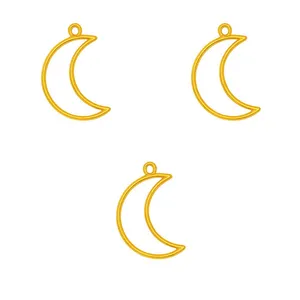 قالب رزین اپوکسی مدل برنجی طرح ماه کد GBN32 مجموعه 3 عددی