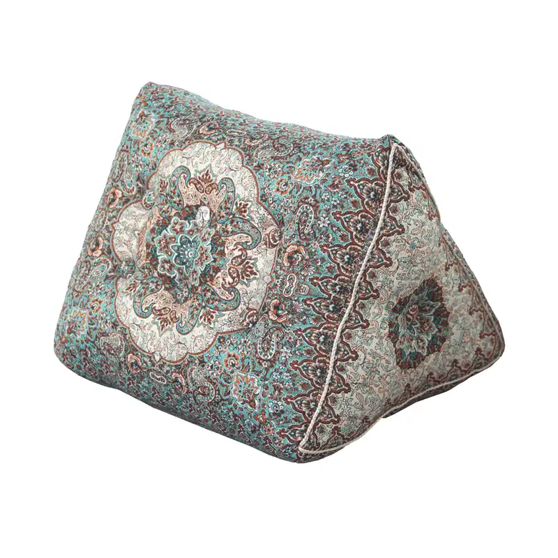 ست 7 تکه پشتی ترمه مدل شاه نشین طرح نیلوفر