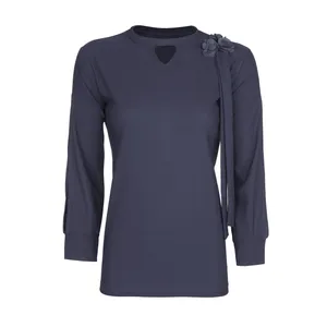 بلوز زنانه مدل 524 آستین چاک رنگ طوسی