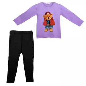 ست تی شرت و شلوار بچگانه مدل خرس خوش تیپ