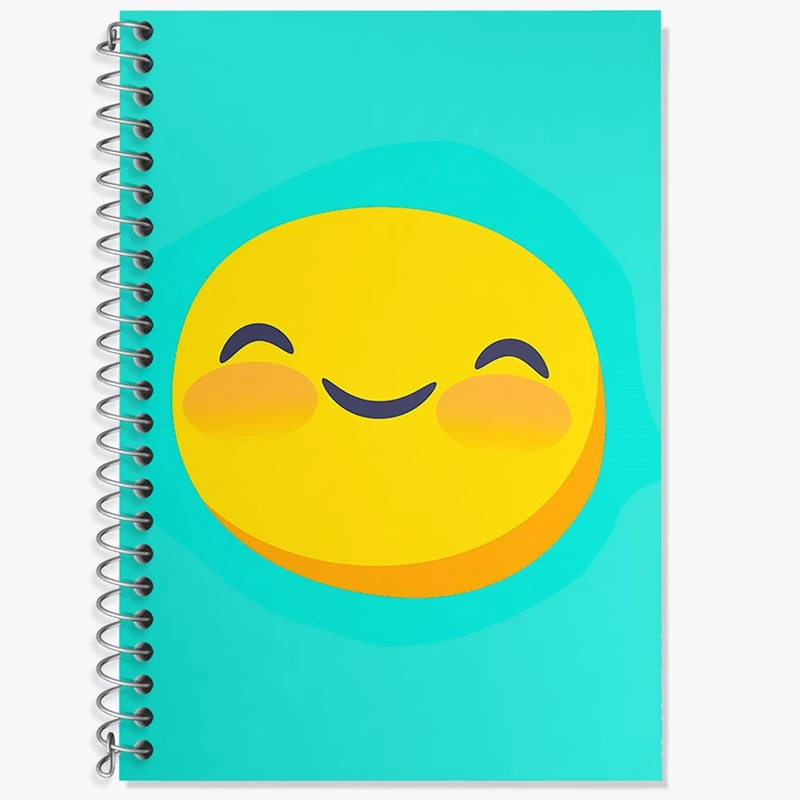دفتر زبان 50 برگ خندالو مدل سه خط طرح ایموجی Emoji کد 2997
