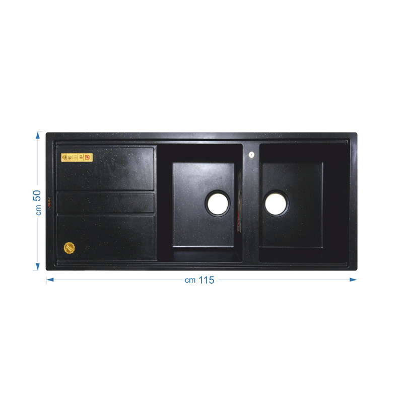 سینک ظرفشویی گرانیت مدل B317 توکار