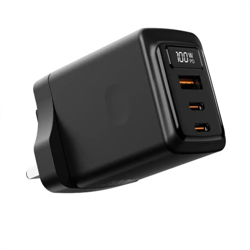 شارژر دیواری 100 وات سه پورت پرودو مدل PDFWCH073CBK به همراه کابل USB-C