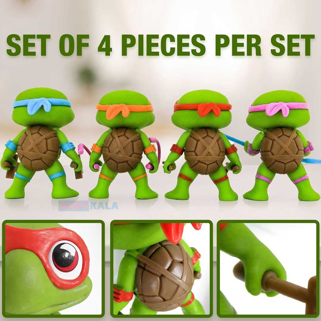 اکشن فیگور مدل لاکپشت های نینجا مجموعه 4 عددی - - 2