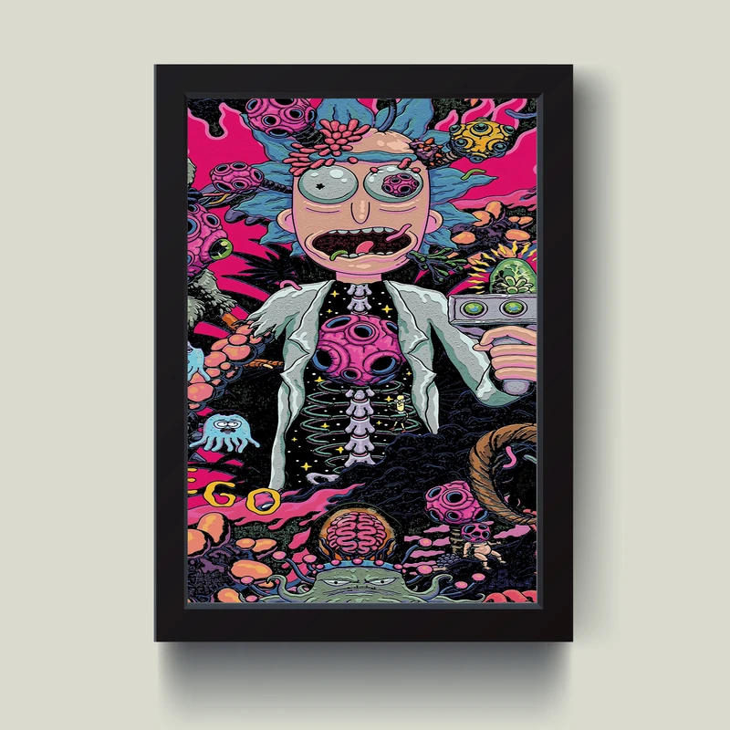 تابلو مدل دکوراتیو ریک اند مورتی rick and morthy کدG10-13