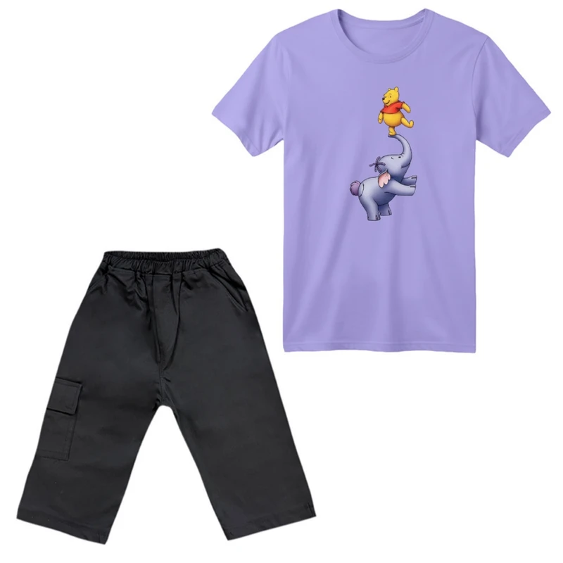 ست تی‌شرت آستین کوتاه و شلوارک پسرانه مدل پو کد ۲۶