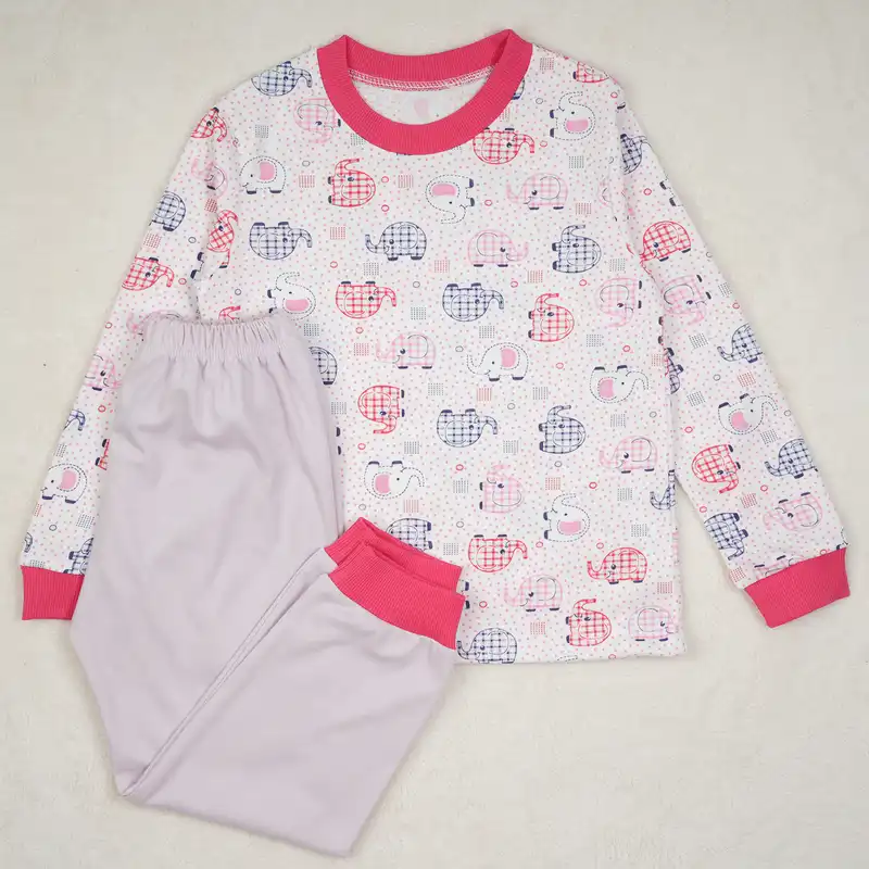 ست تی شرت آستین بلند و شلوار بچگانه سپیدپوش کد 400135