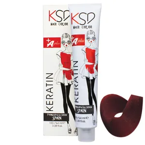 رنگ مو کی اس دی شماره 5.66 حجم 100 میلی لیتر رنگ بورگاندي قرمز