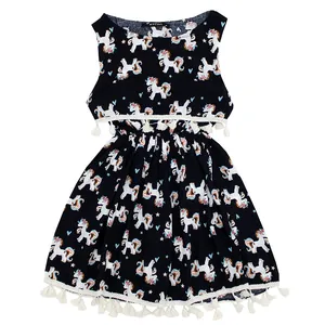 پیراهن دخترانه مدل تکشاخ و قلب کد MESH76