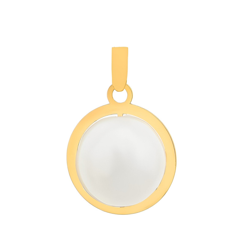 آویز گردنبند طلا 18 عیار زنانه سوزیانا مدل مروارید کد 001